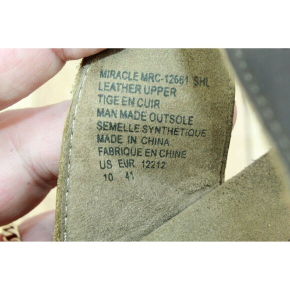 Taos Miracle Brown Leather Slip-on Comfort Casual Wedge Sandals Size 10 - Picture 8 of 9